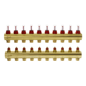 Колектор теплої підлоги Danfoss FHF-10F c ротаметрами (088U0530)