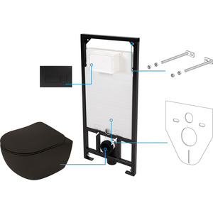 Deante Инсталляционная система Peonia 6 в 1, черный