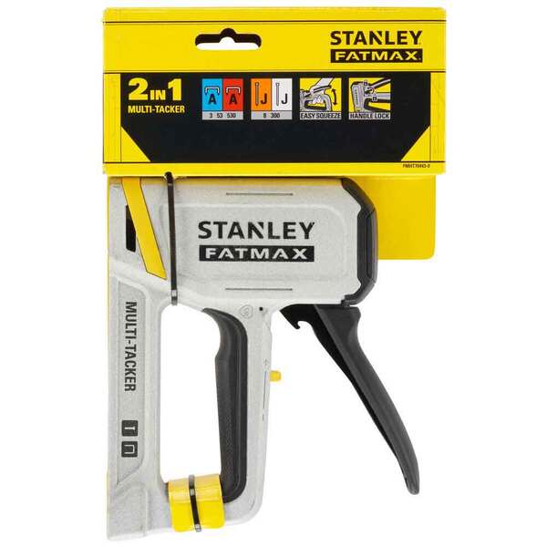 Степлер будівельний Stanley FatMax Light Duty для скоб А 6-14 мм та цвяхів J 12/15 мм (FMHT70443-0)