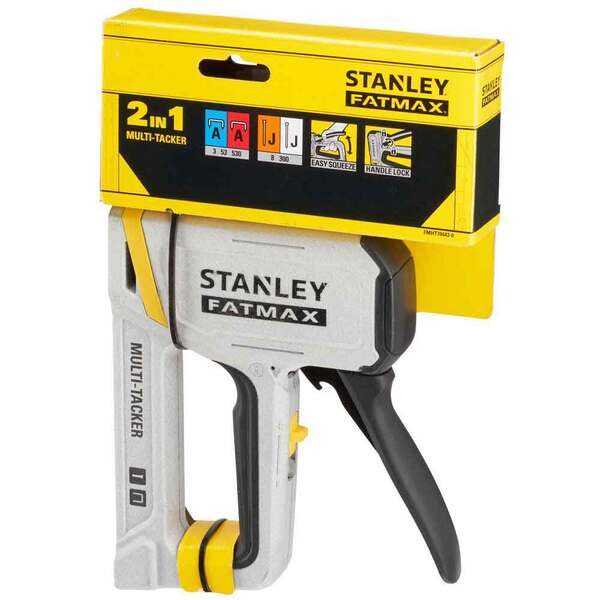 Степлер будівельний Stanley FatMax Light Duty для скоб А 6-14 мм та цвяхів J 12/15 мм (FMHT70443-0)