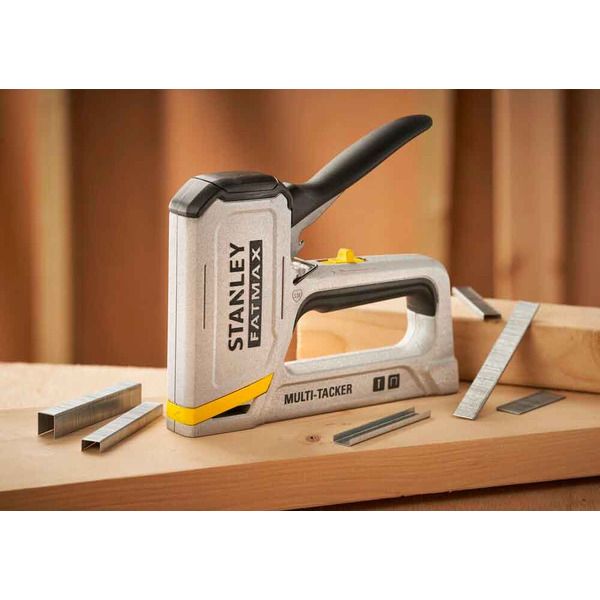 Степлер будівельний Stanley FatMax Light Duty для скоб А 6-14 мм та цвяхів J 12/15 мм (FMHT70443-0)