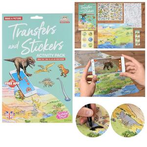 Набір перекладних наклейок Scribble Down з онлайн додатком Динозаври (SD22)