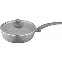 Сковорода Ardesto Gemini Gourmet з кришкою 28 см, сірий мармур, алюміній (AR2428GGL)