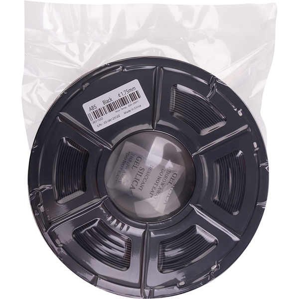 ABS-пластик PowerPlant Filament для 3D-принтера 1.75 мм 1 кг, чорний (PT812851)