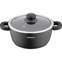 Кастрюля со стеклянной крышкой Ardesto Gemini Anzio, 2.5л, алюминий, черный