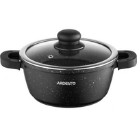 Каструля зі скляною кришкою Ardesto Gemini Anzio алюміній чорний 1.8 л (AR2418GE)