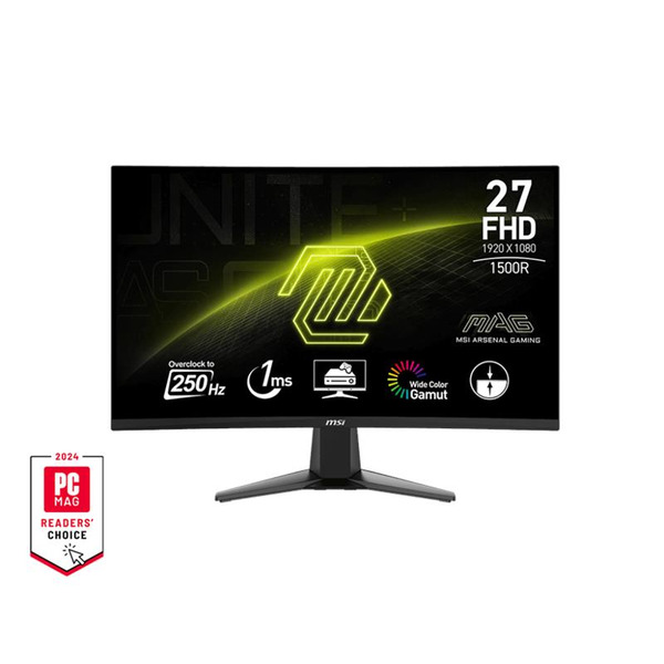 Монітор MSI 27 MAG 27C6X 2xHDMI, DP, USB-C, 2xUSB, Audio, VA, 250Hz, 1ms, sRGB 99%, CURVED, AdaptiveSync