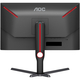 Монітор TFT 27" AOC Q27G3XMN/BK, MiniLED QHD IPS, 180Hz, 1ms, 2xHDMI, DP, HAS, Pivot, чорно-червоний