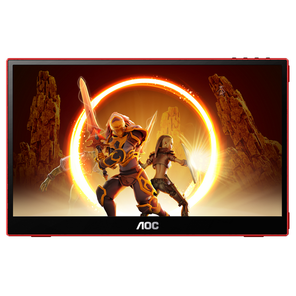 Монiтор TFT AOC 15.6 16G3 IPS FHD 144Hz HDMI USB-C MM Gaming Portable Black/Red