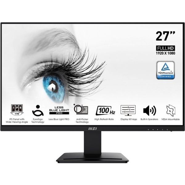 Монітор TFT 27 MSI PRO MP273A FHD 1ms 100Hz 178/17 8 /VGA/DP/HDMI/колонки 2*3W