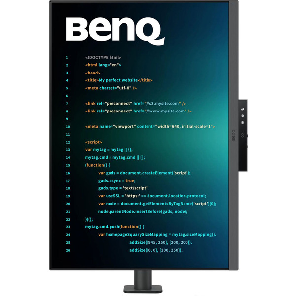Монітор TFT 28.2" BenQ RD280UA, IPS, 3840x2560, 3:2, USB-C, HDMI, DP, HAS, ерго стійка, кол., металік-сірий