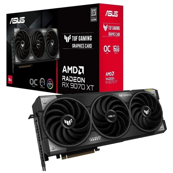 Відеокарта AMD Radeon RX 9070 XT 16GB GDDR6 TUF Gaming OC Asus (TUF-RX9070XT-O16G-GAMING)