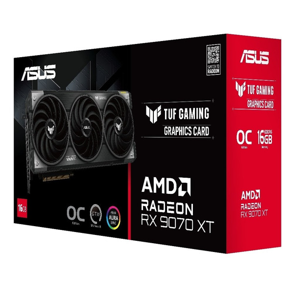 Відеокарта AMD Radeon RX 9070 XT 16GB GDDR6 TUF Gaming OC Asus (TUF-RX9070XT-O16G-GAMING)