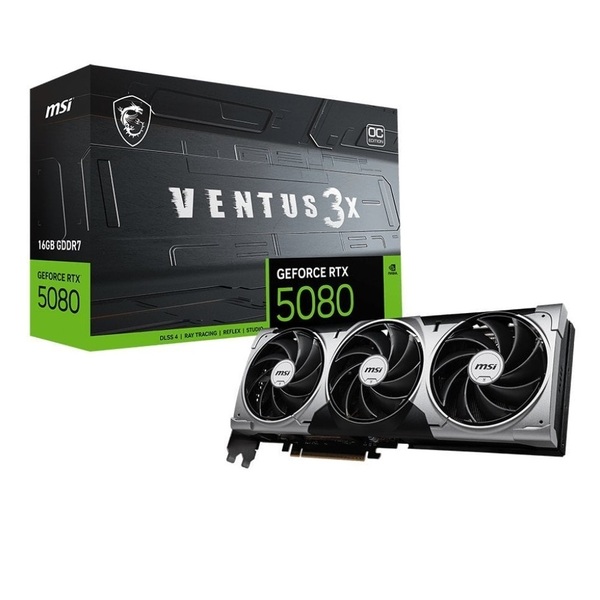 Відеокарта MSI GeForce RTX 5080 16GB GDDR7 Ventus 3X OC (GeForce RTX 5080 16G VENTUS 3X OC)