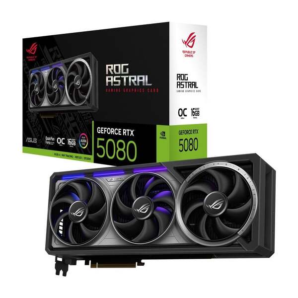 Відеокарта Asus GeForce RTX 5080 16GB GDDR7 ROG Astral Gaming OC (ROG-ASTRAL-RTX5080-O16G-GAMING)