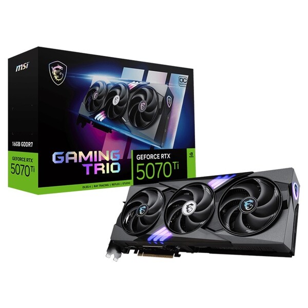 Видеокарта MSI GeForce RTX 5070 Ti 16GB GDDR7 Gaming Trio OC (GeForce RTX 5070 Ti 16G GAMING TRIO OC)