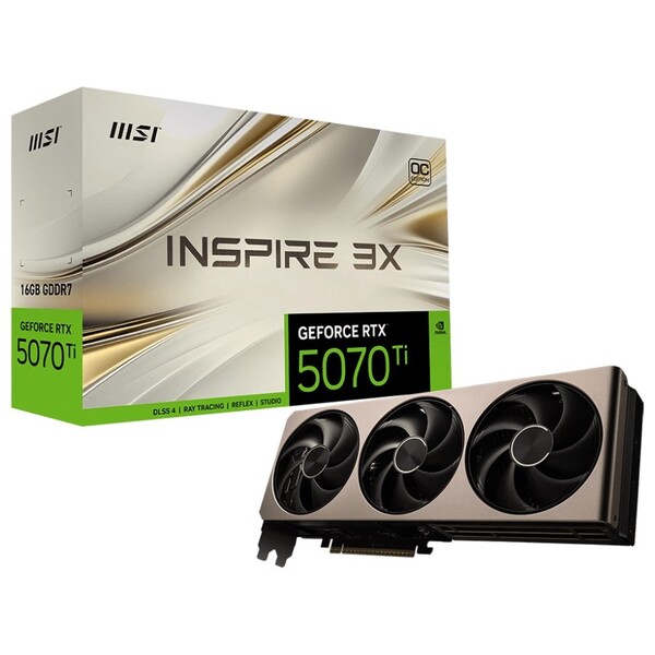 Відеокарта MSI GeForce RTX 5070 Ti 16G INSPIRE 3X OC