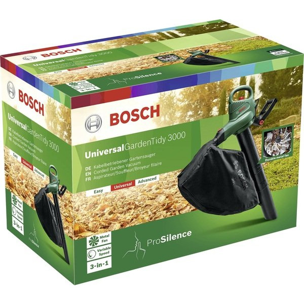 Повітродувка-пилосос Bosch UniversalGardenTidy 3000, 3000Вт (06008B1001)