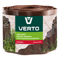 Стрічка VERTO газонна 10 cm x 9 m, коричнева 15G513