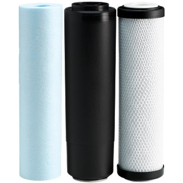 Комплект картриджів Ecosoft 1-2-3, покращений, (2 вугільних картриджа + поліпропілен)