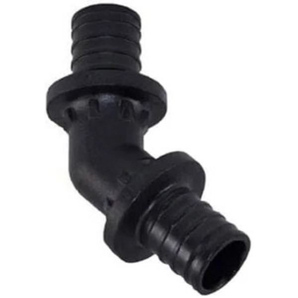 Кутник Rehau Rautitan PX, 45°, 25 мм, поліфенілсульфон, чорний