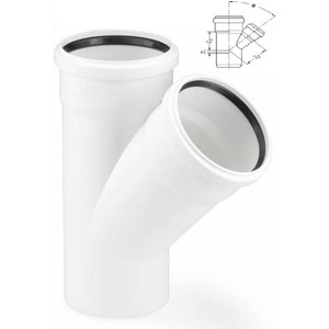 Rehau Трійник каналізаційний Raupiano Plus, 110-90-45°