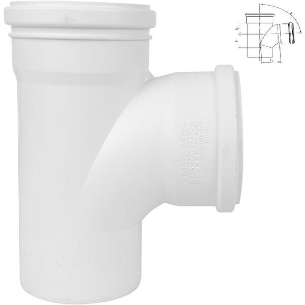 Rehau Трійник каналізаційний Raupiano Plus, 110-90-87°