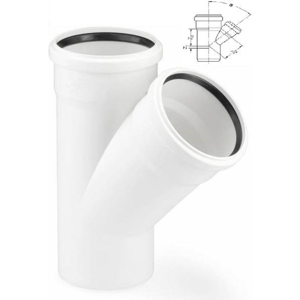 Rehau Трійник каналізаційний Raupiano Plus, 50-50-87°