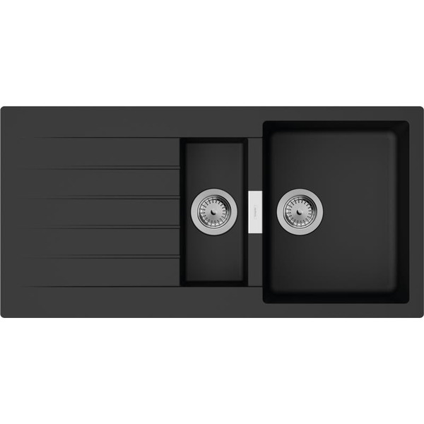 Мийка кухонна Hansgrohe накладна S520-F530 чорний графіт (43357170)