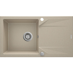Deante Мойка кухонная Evora, гранит, прямоуг., с крылом, 780х440х193мм, чаша - 1, накладная, песок