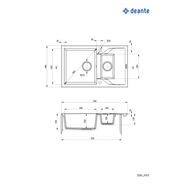 Кухонна мийка Deante ANDANTE (ZQN_7113)