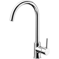 Deante Смеситель для кухни Low pressure, дл.излива - 183мм, поворотный, 1 рычаг, 3-е подкл., хром