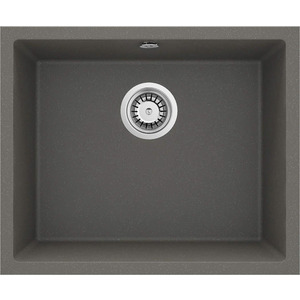 Deante Мойка кухонная Corda, гранит, квадрат, без крыла, 550х460х204мм, чаша - 1, встраиваемая, антрацит