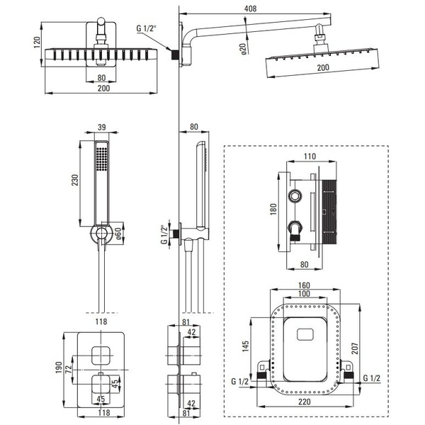 Душовий набір Deante (BXYZAECT)