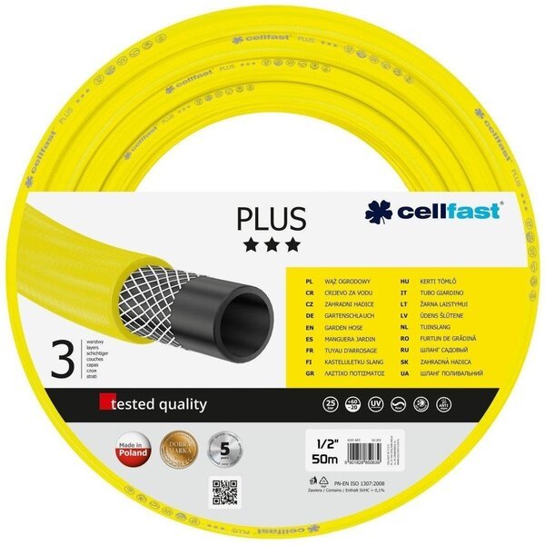 Шланг садовий Cellfast PLUS 1/2, 50м (10-201)