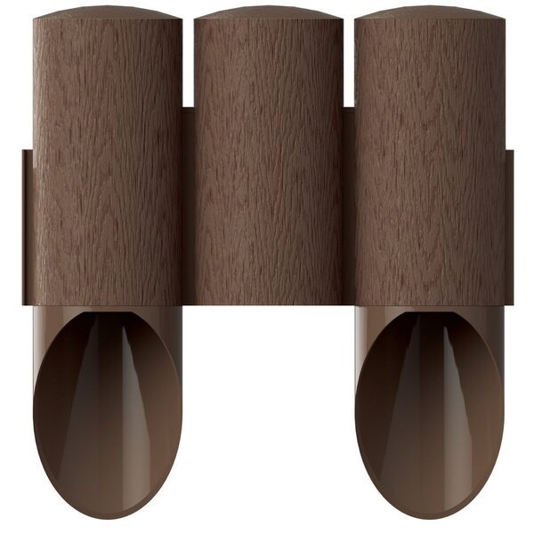 Cellfast Газонное ограждение MAXI, 3 элемента, 2.1м, коричневый