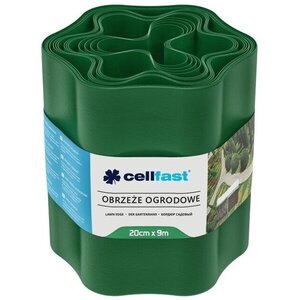 Cellfast Лента газонная, бордюрная, волнистая, 20см x 9м, зеленая