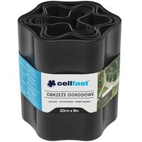 Стрічка газонна Cellfast, бордюрна, хвиляста, 20см x 9м, чорна (30-033H)