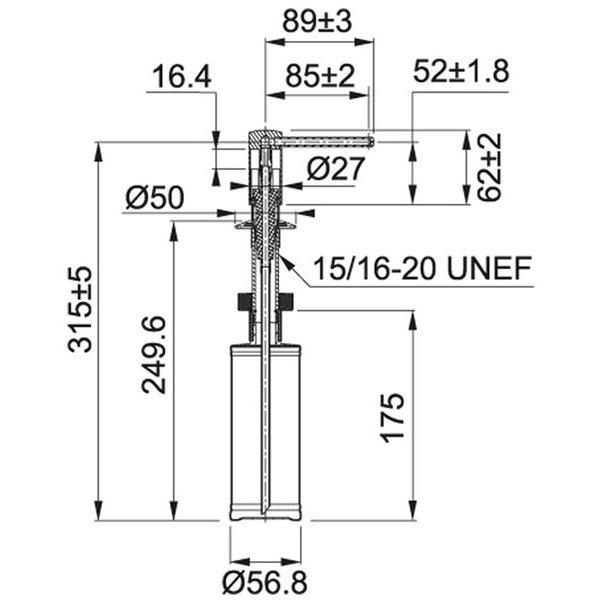 Дозатор для миючих засобів Franke Comfort, 350мл, чорний матовий (112.0652.763)