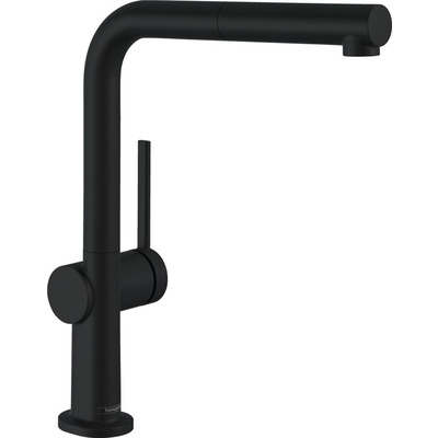 Смеситель для кухни Hansgrohe Talis M54, дл.излива - 215мм, вытяжной, 1 рычаг, KM270sBox, матовый черный