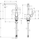 Hansgrohe Смеситель для кухни Focus, дл.излива - 237мм, поворотный, 1 рычаг, KM280, матовый черный