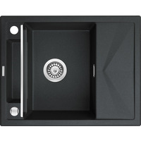 Мийка кухонна Deante Magnetic, граніт, прямокут., з крилом, 640х500х219мм, чаша - 1, врізна, металічний графіт