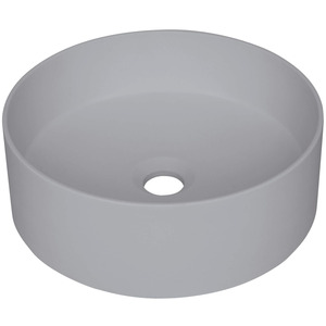 Раковина Deante Silia, граніт, кругла, без крила, диаметр 360х105мм, чаша - 1, накладна, сірий