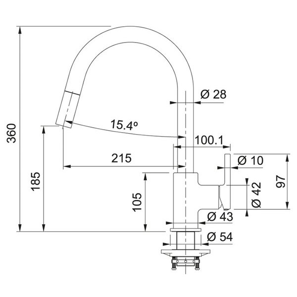 Змішувач Franke Lina (115.0626.057) сірий камінь