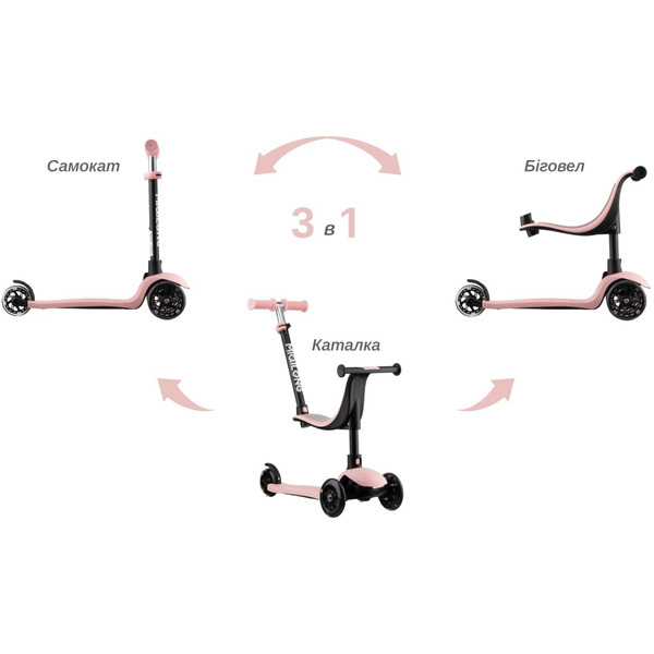 Самокат Miqilong Alamo розовый