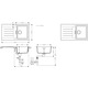 Мийка кухонна Hansgrohe накладна S520-F345 чорний графіт (43356170)