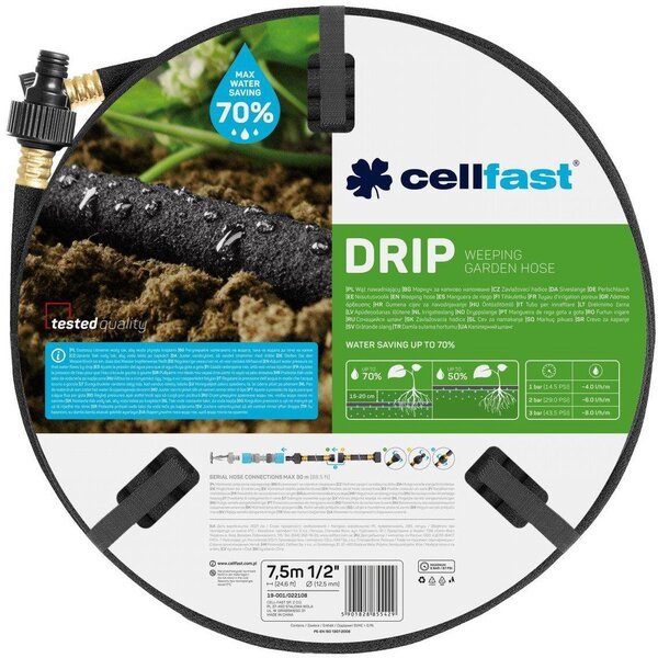 Шланг для краплинного поливу Cellfast DRIP 1/2, 15м (19-002)