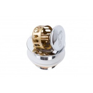 Донний клапан "П'ятка" для душової кабіни з сіткою латунь 40мм