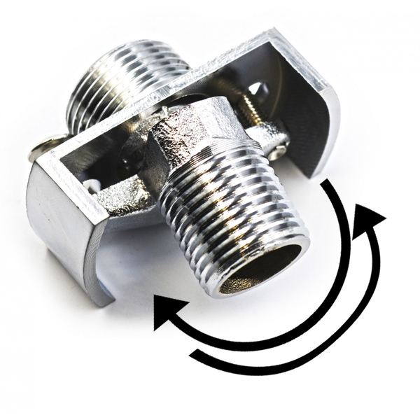Ексцентрик з регулюванням кута нахилу 20° L 130-180мм з відбивачами, пара, латунь