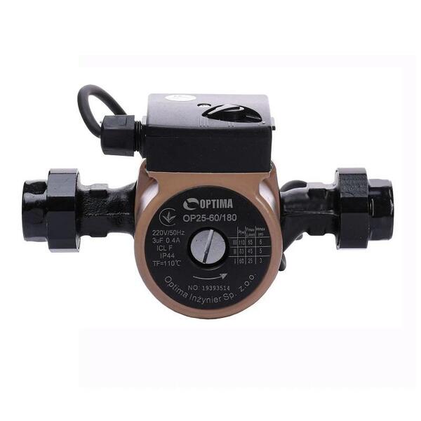 Насос циркуляційний Optima OP25-60-180, G 1 1/4", 10 бар, 180мм, 110Вт, 230В